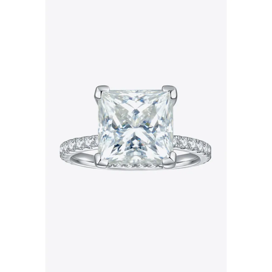 5.52 Carat Moissanite Side Stone Ring