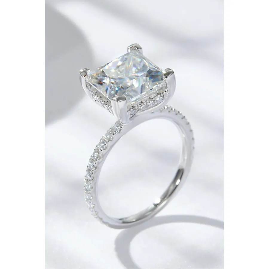 5.52 Carat Moissanite Side Stone Ring