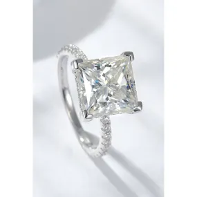 5.52 Carat Moissanite Side Stone Ring