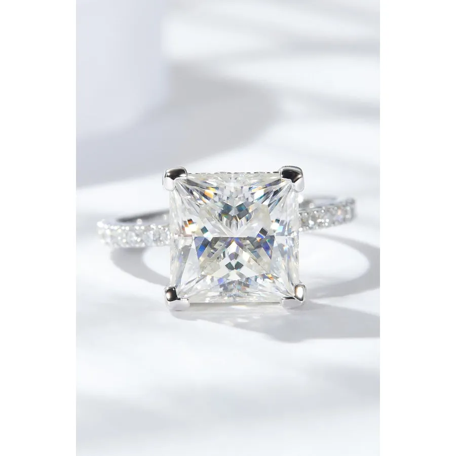 5.52 Carat Moissanite Side Stone Ring