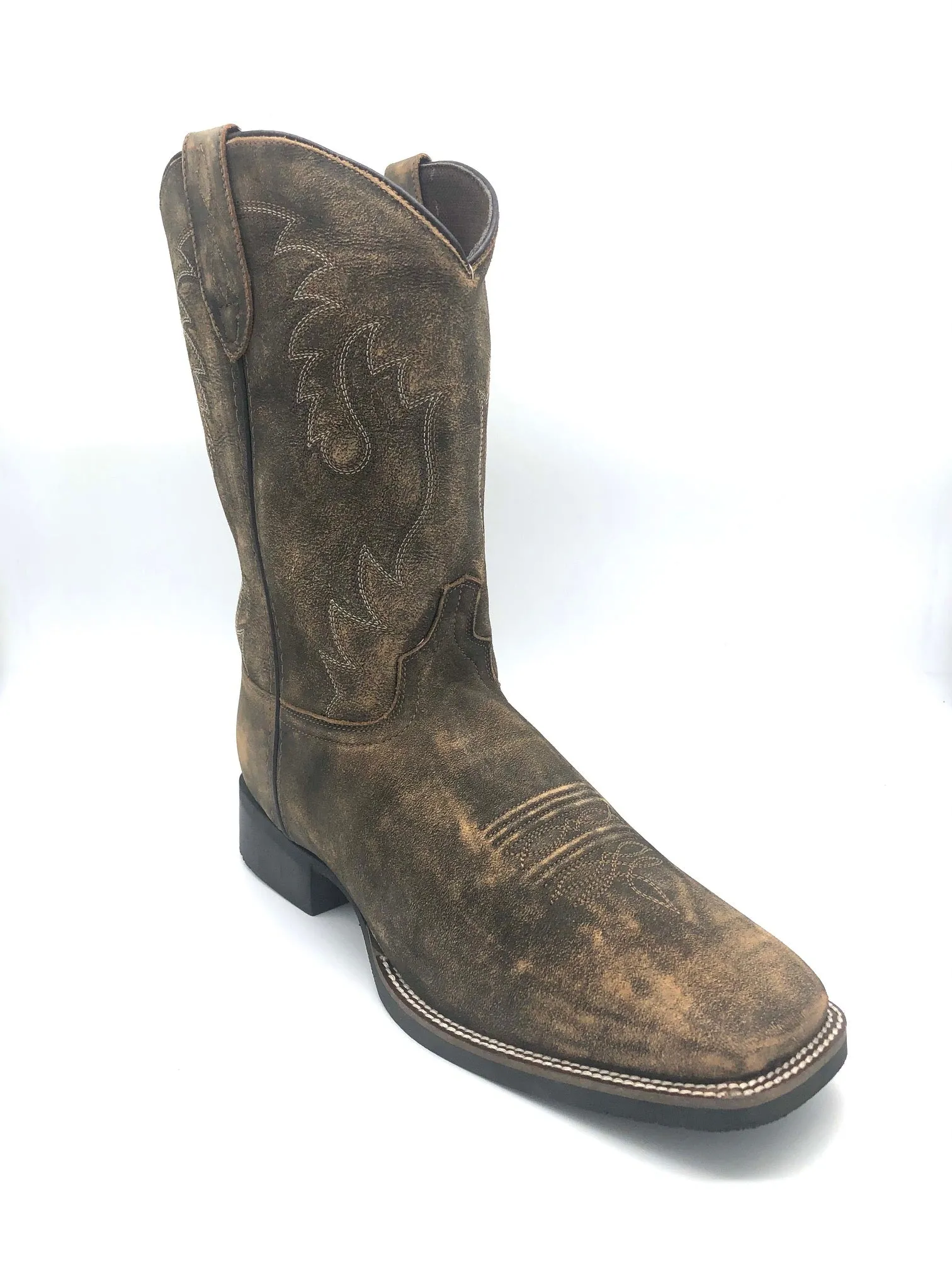 'Abilene' Men's 13" Rawhide Western Square Toe - Brown