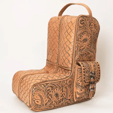 American Darling Tooled Leather Boot Bag ADBG1304