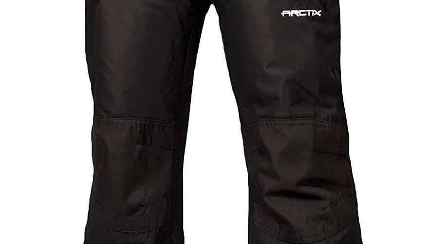 Arctix Youth Snow Pants with Reinforced Knees and Seat, Black