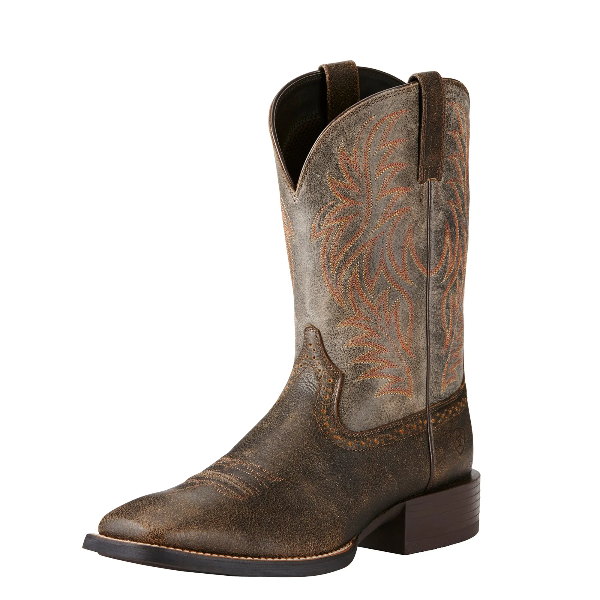 'Ariat' Men's 11" Sport Western Square Toe - Brooklyn Brown / Grey