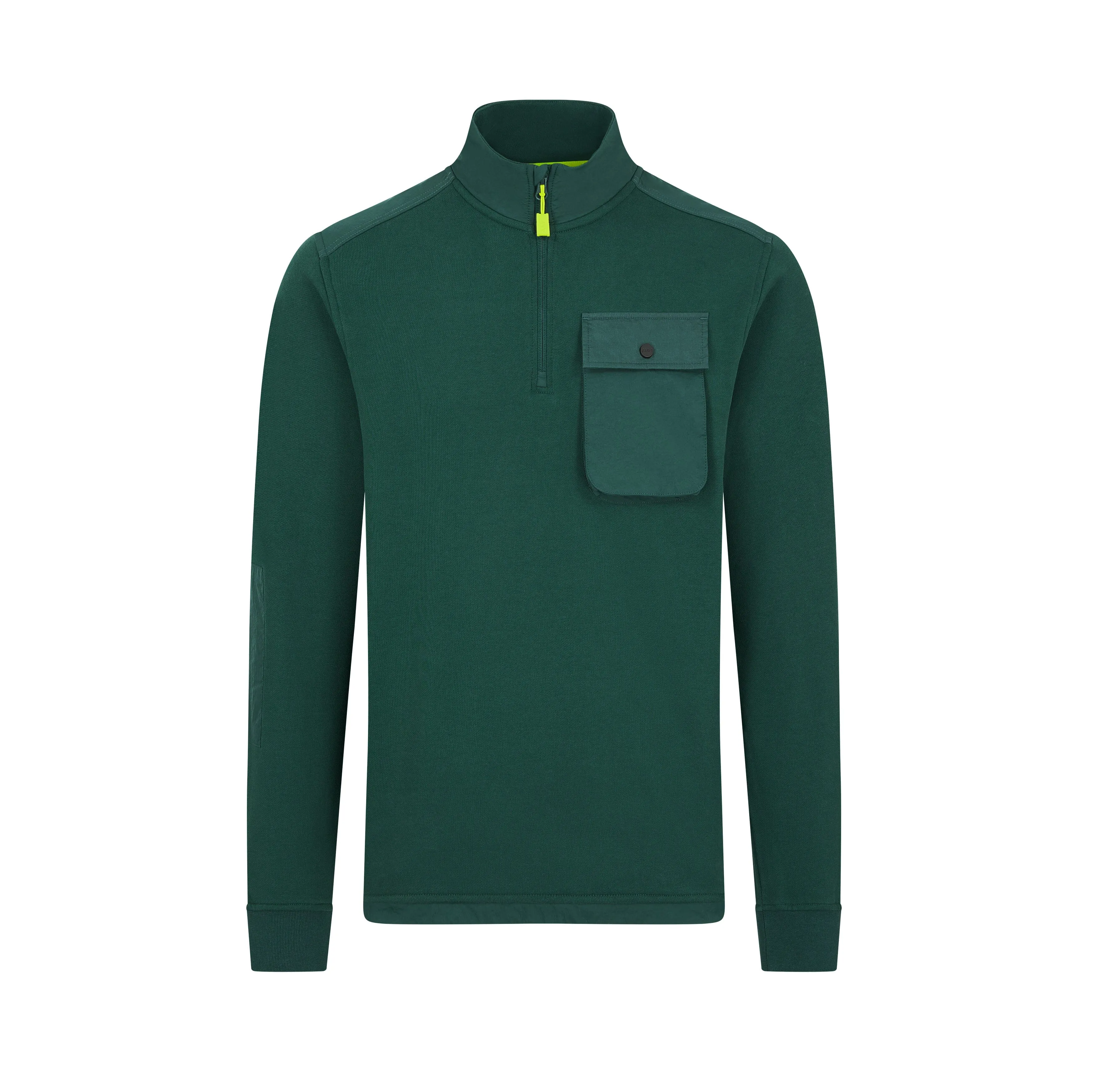 Aston Martin F1 Lifestyle 1/4 Pocket Logo Sweatshirt - Green