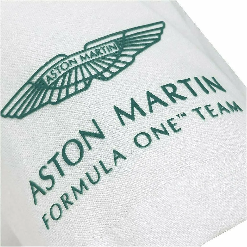 Aston Martin F1 Men's Sebastian Vettel  Driver T-Shirt- White