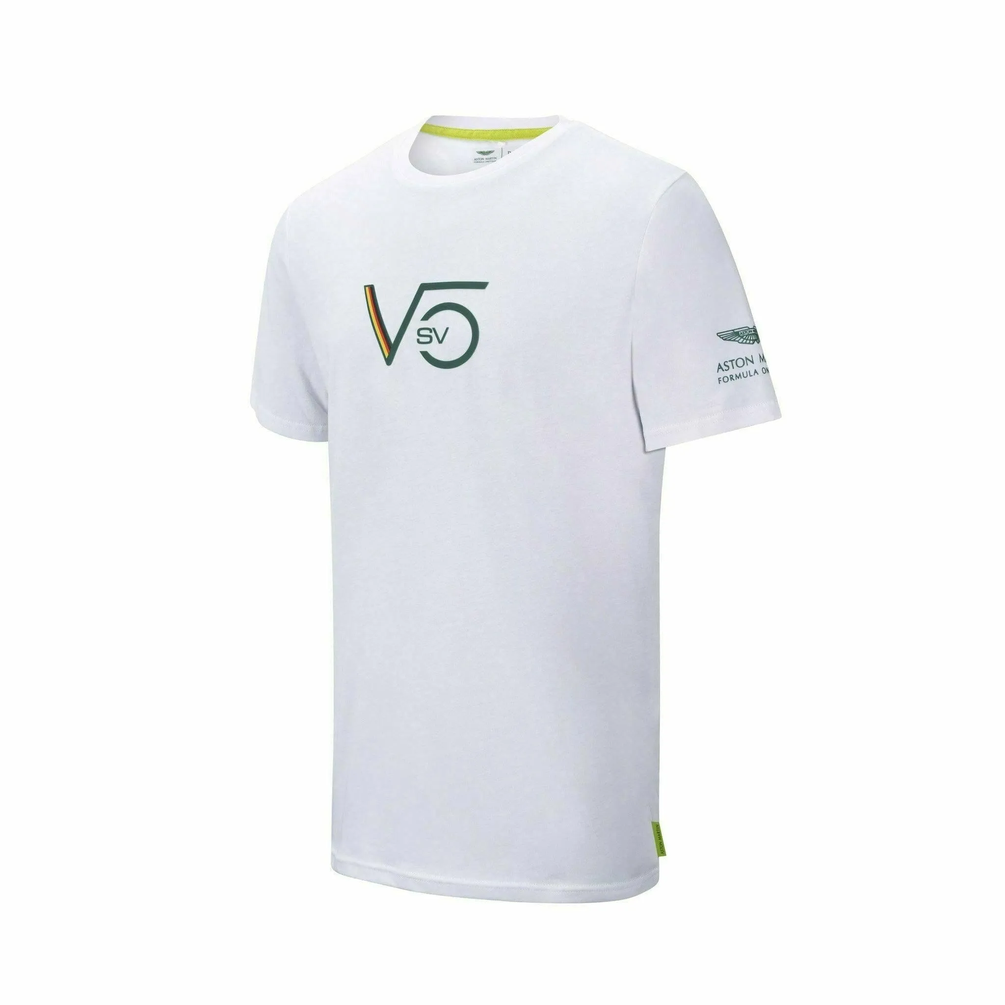 Aston Martin F1 Men's Sebastian Vettel  Driver T-Shirt- White