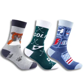 Bacca Bucci Combo of a 3 Pair Crew Length Socks