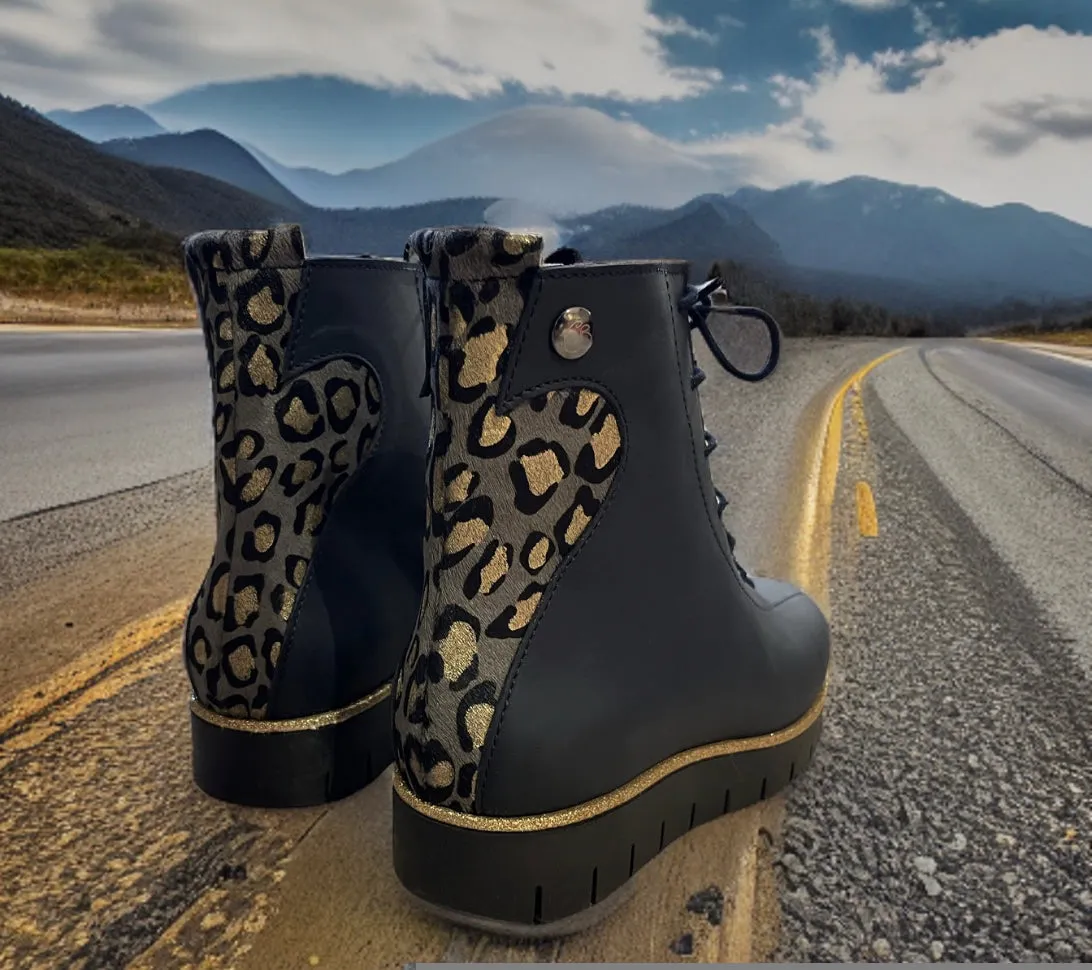 Bang - Navy Gold Leopard- Boot