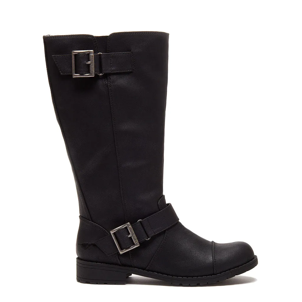 Berry Black Biker Boot