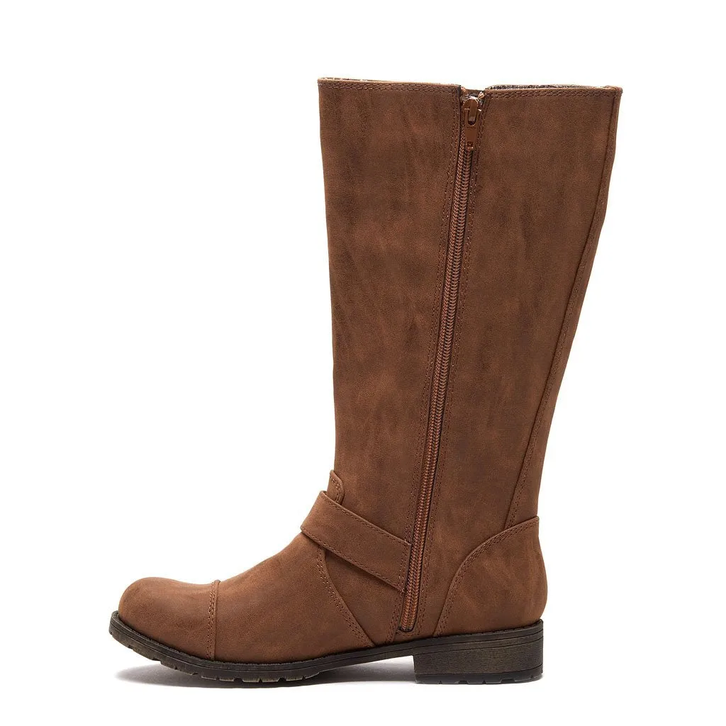 Berry Brown Biker Boot