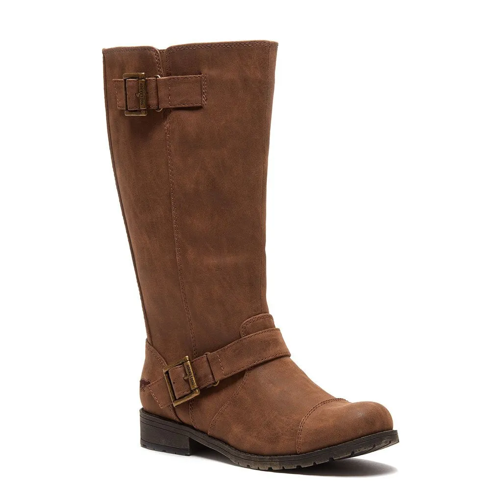 Berry Brown Biker Boot