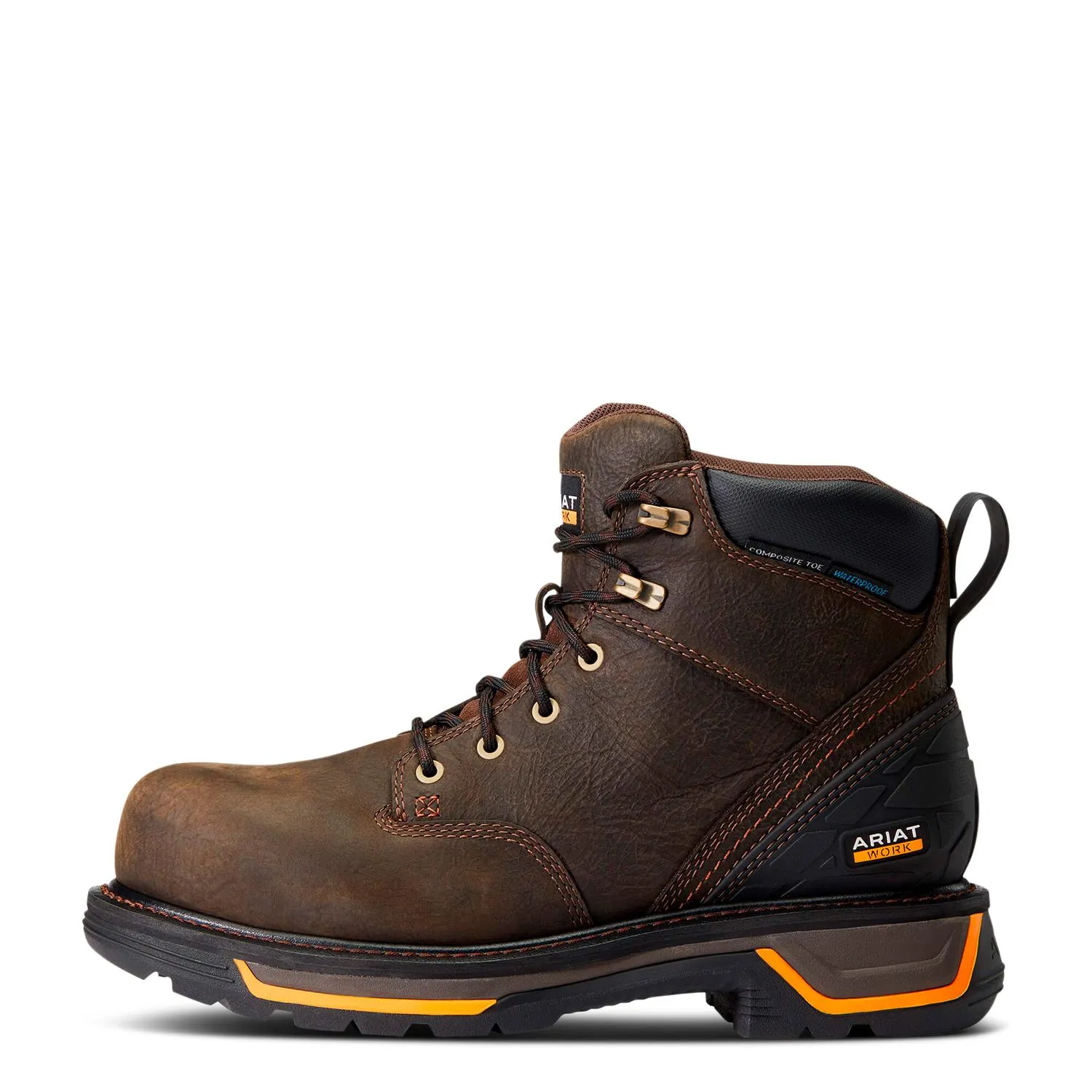 Big Rig 6in Waterproof Composite Toe Work Boot Iron Coffee