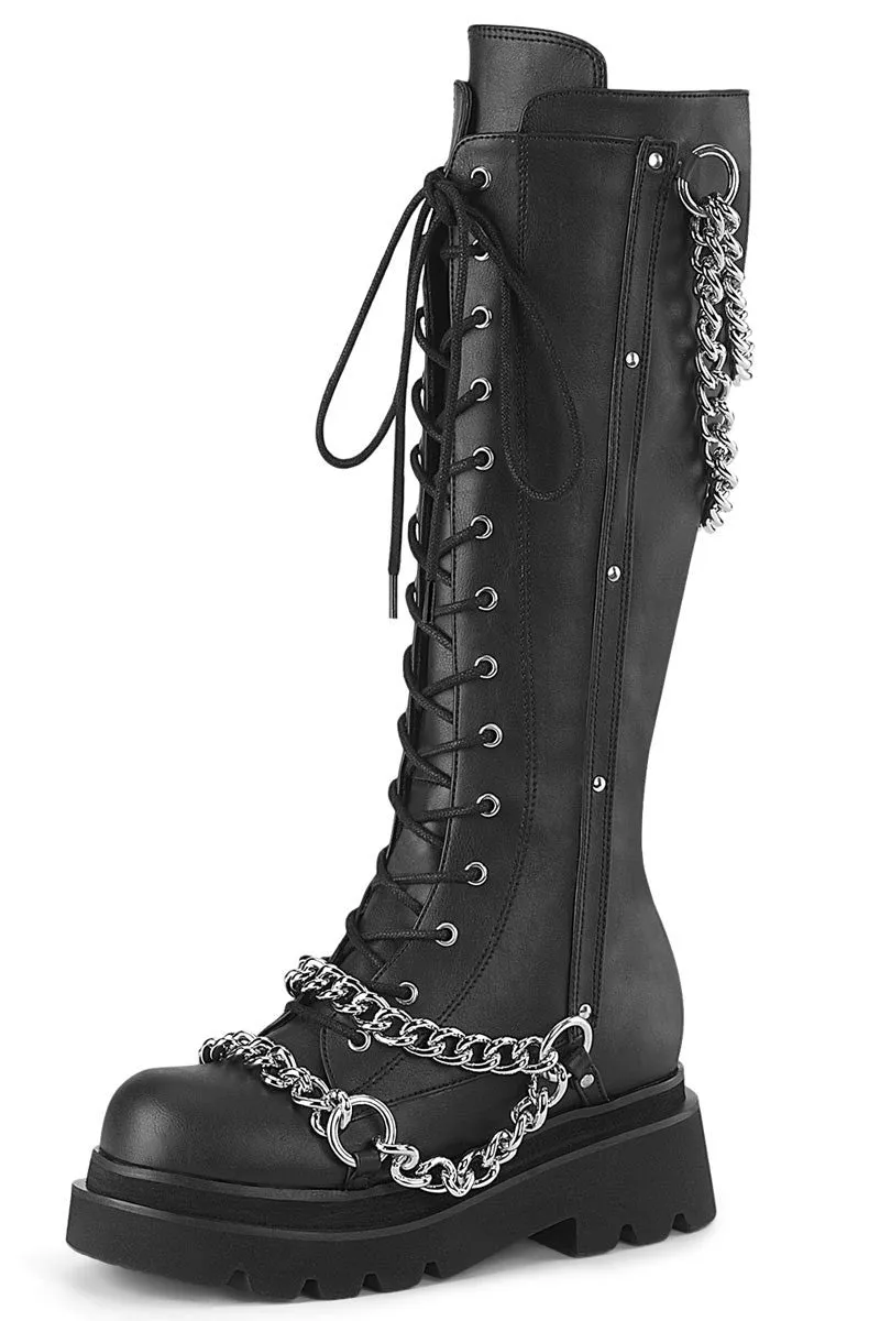 Black Parade Knee-High Boots [RENEGADE-215]