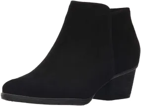 Blondo Villa Black Suede Closed Toe Waterproof Fashion Ankle Boot Wide