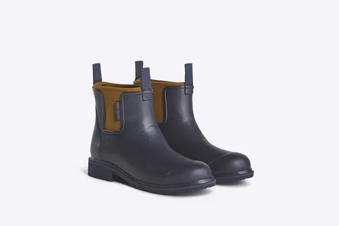 Bobbi Gumboot | Oxford Blue/Tan (Enhanced Traction)