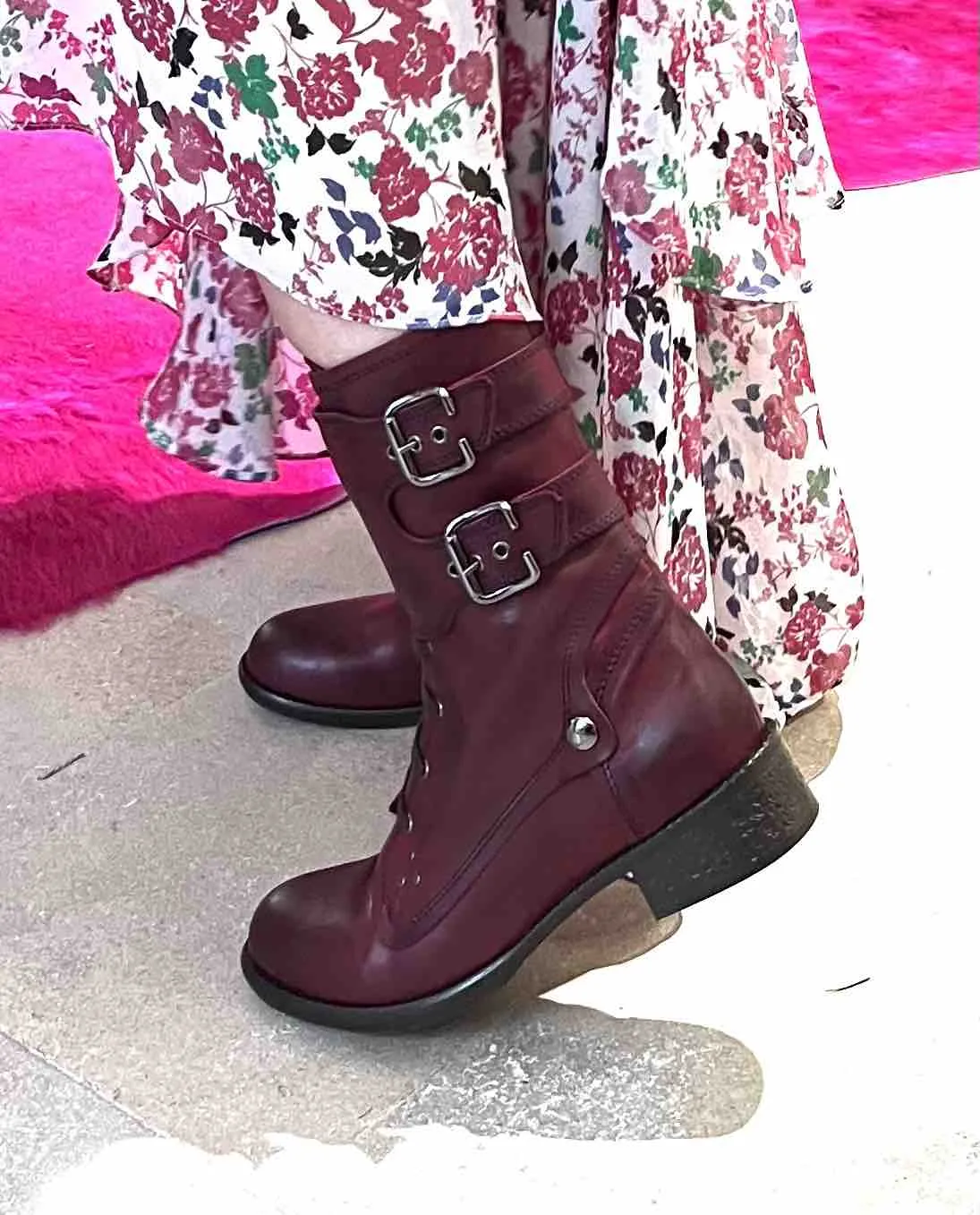 Bon Amie -lace up ankle boot Wine