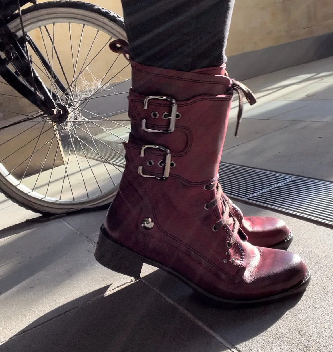 Bon Amie -lace up ankle boot Wine