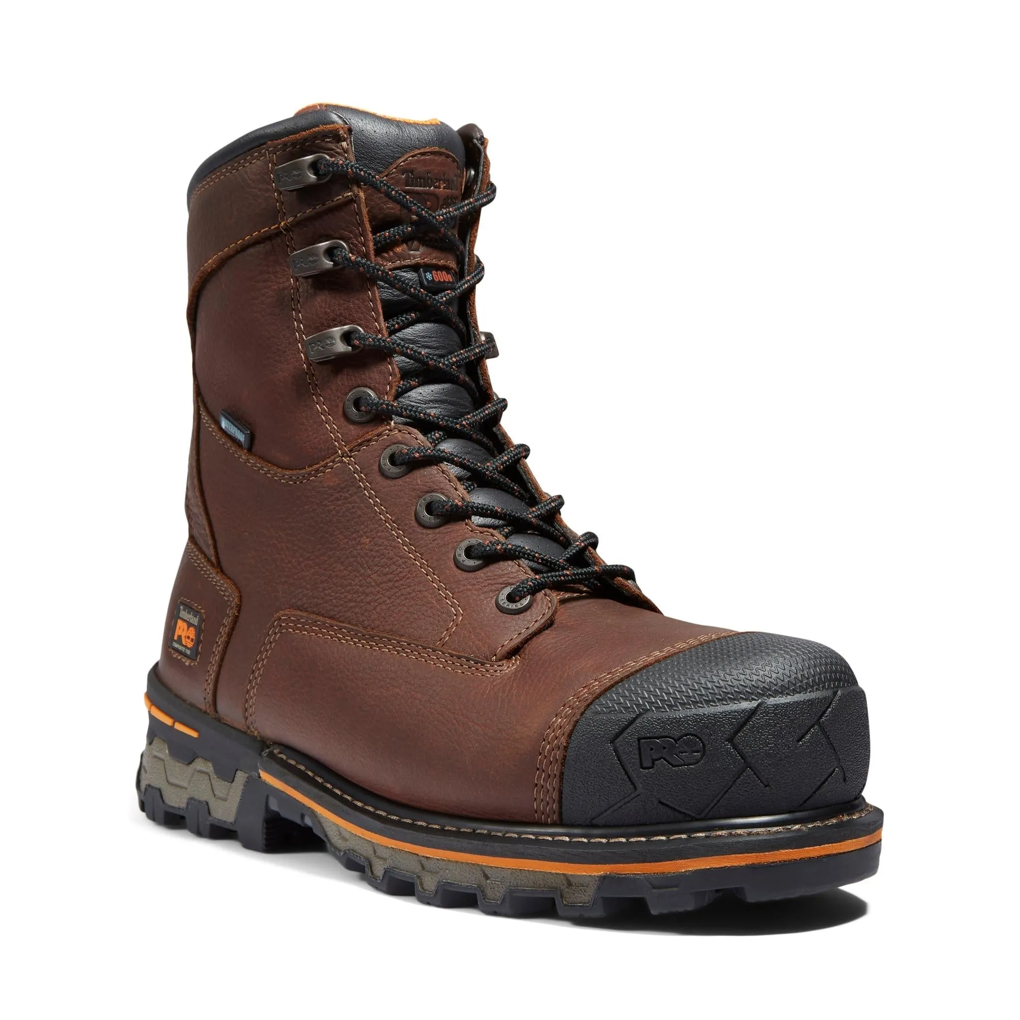 Boondock 8 Inch Composite-Toe Waterproof Ins 600G Work Boot Brown