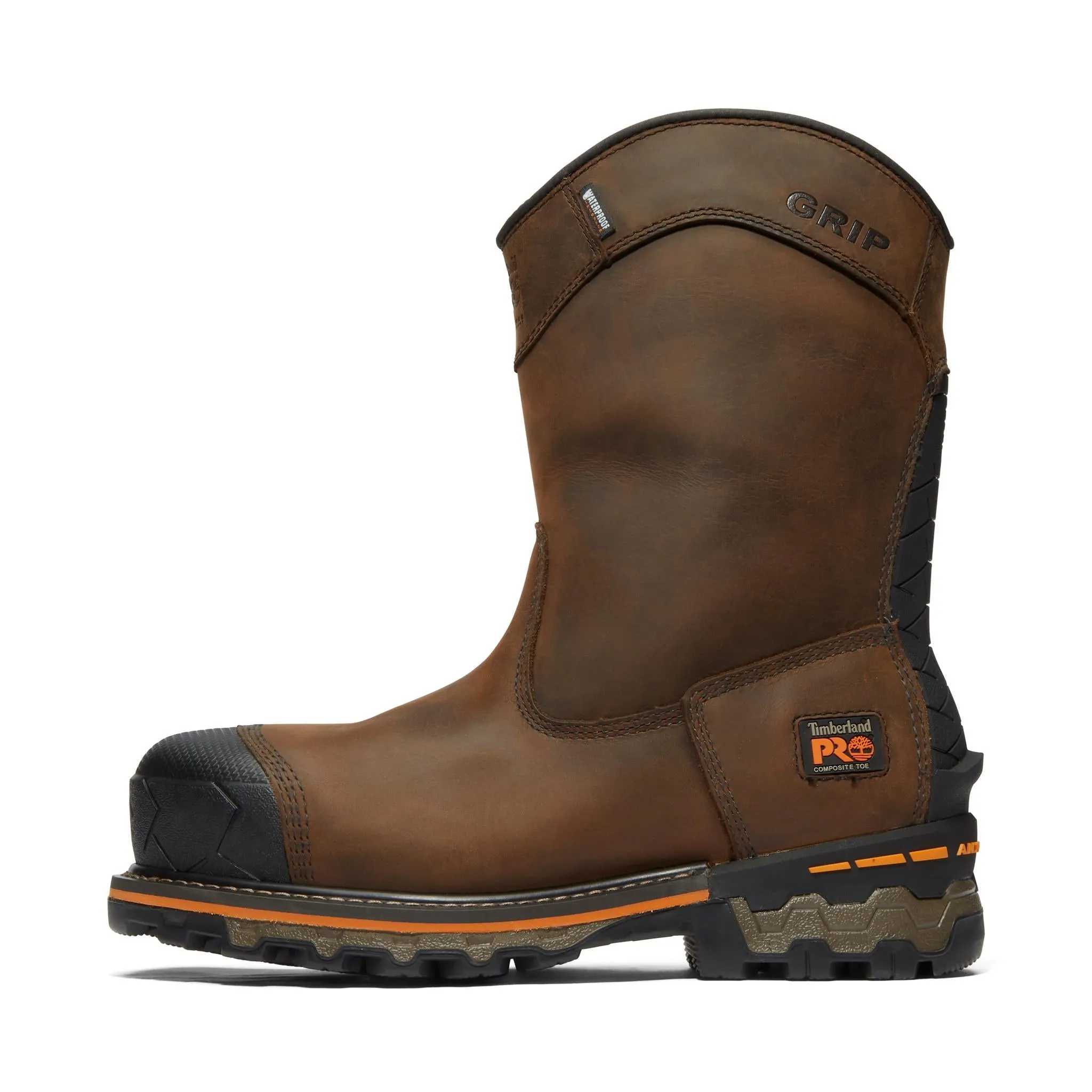 Boondock Composite-Toe Waterproof Ins 200G Pull-On Work Boot Brown