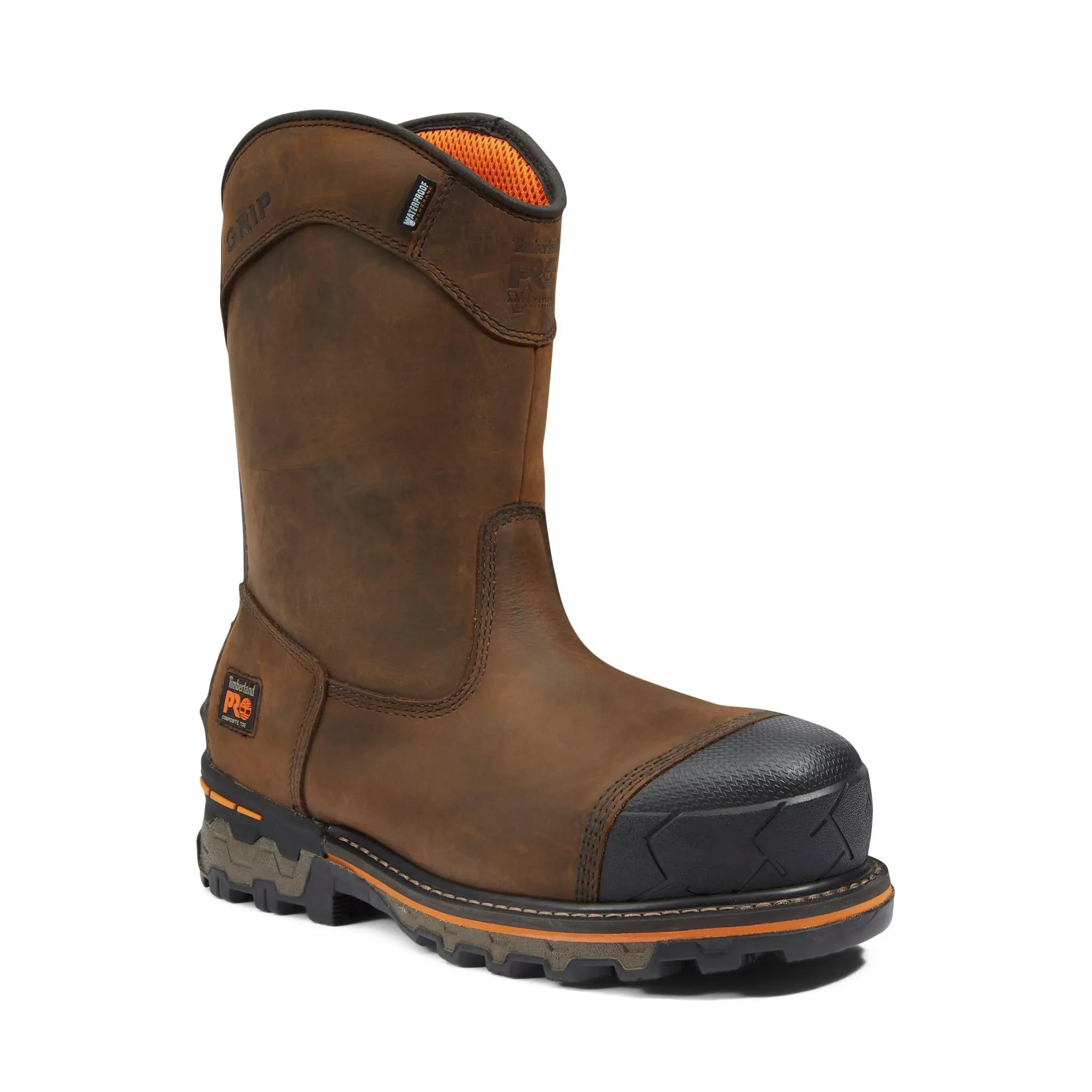 Boondock Composite-Toe Waterproof Ins 200G Pull-On Work Boot Brown