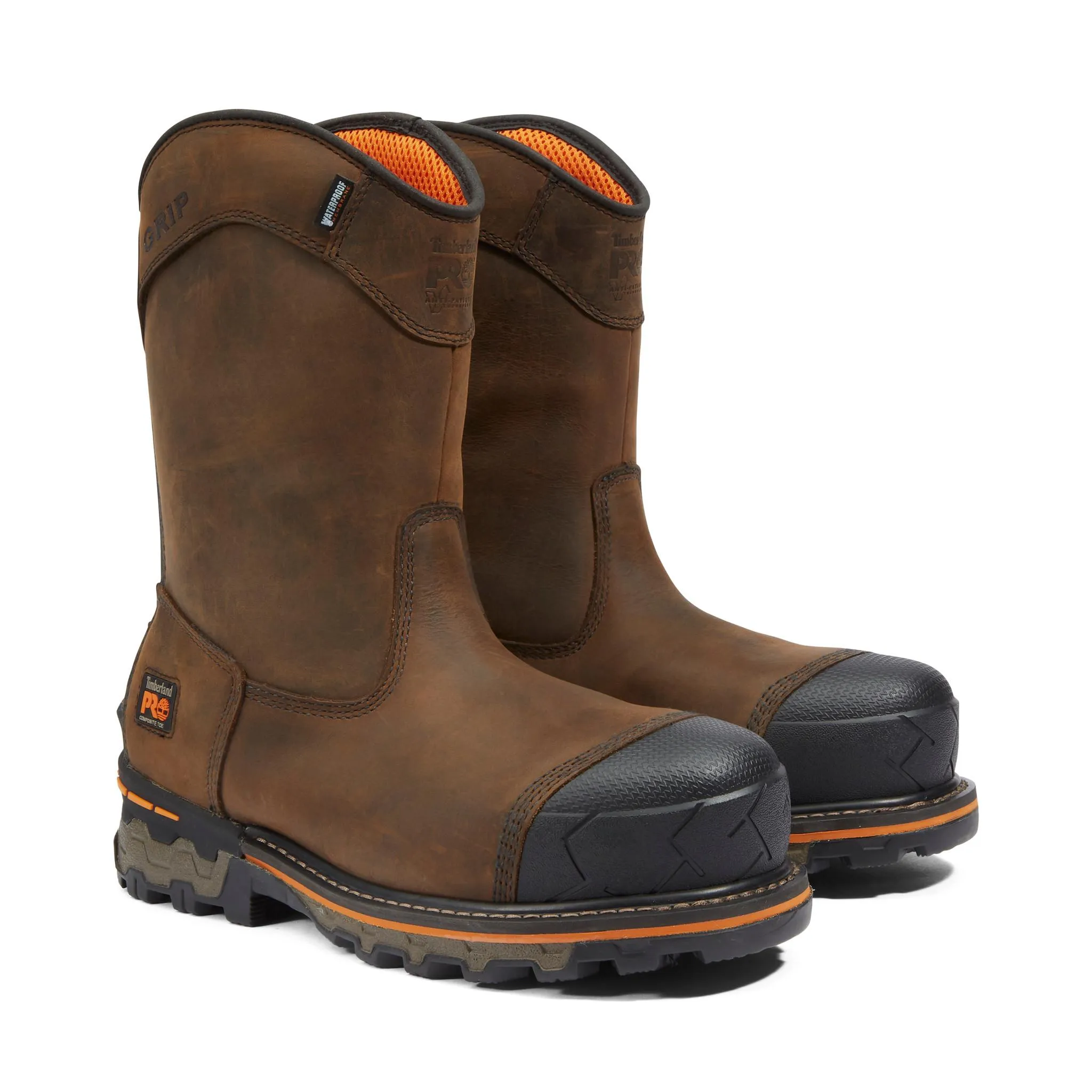 Boondock Composite-Toe Waterproof Ins 200G Pull-On Work Boot Brown