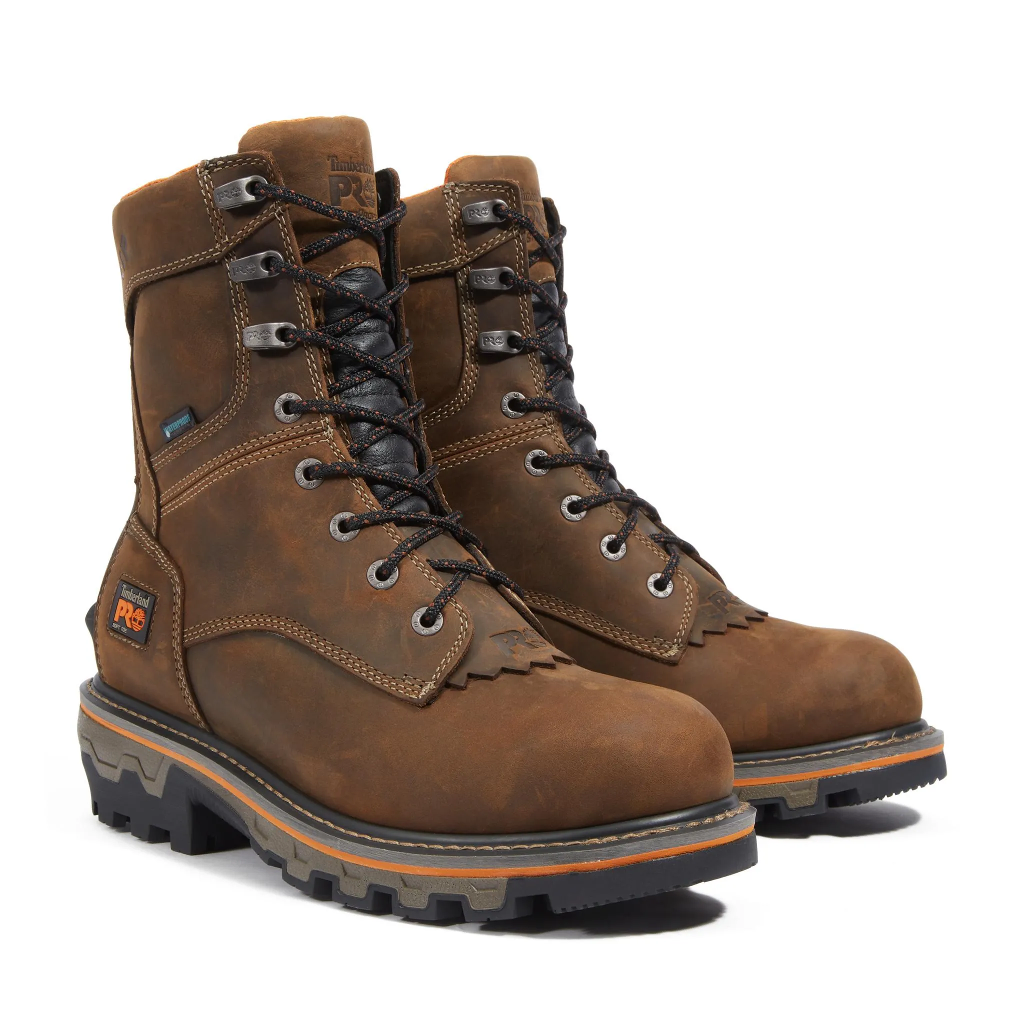 Boondock HD 8 Inch Soft Toe Waterproof Logger Boot Brown