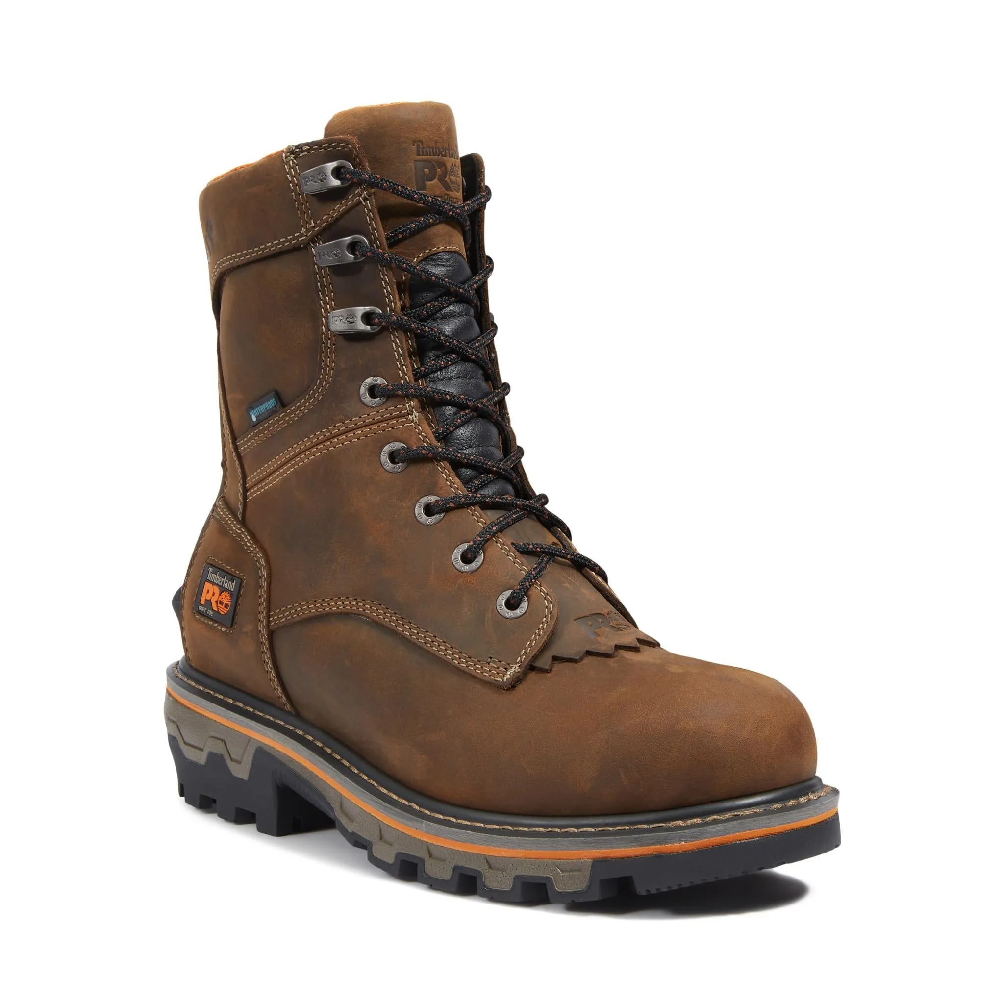 Boondock HD 8 Inch Soft Toe Waterproof Logger Boot Brown