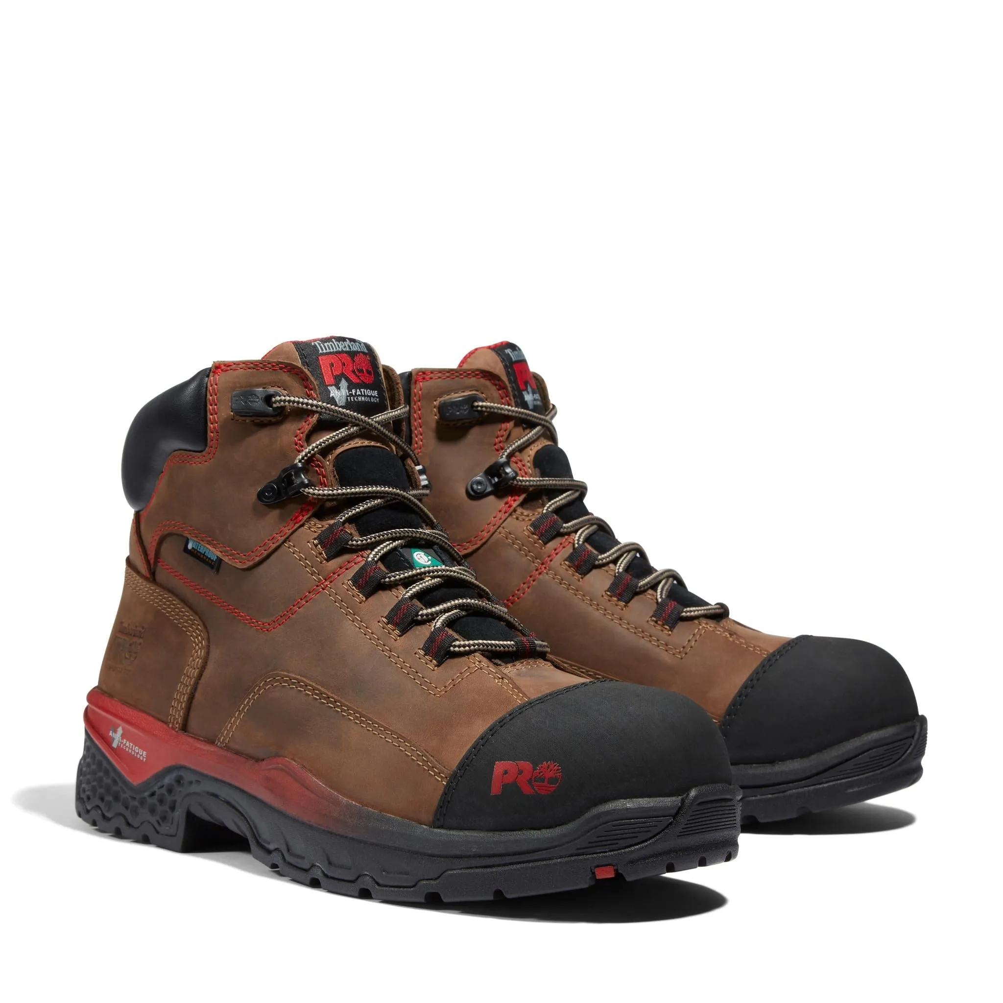 Booshog 6 Inch Composite-Toe Waterproof PR Work Boot Brown