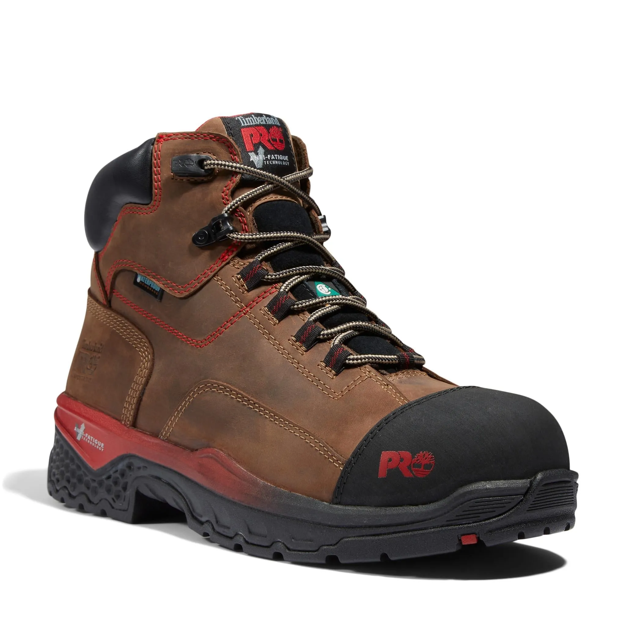 Booshog 6 Inch Composite-Toe Waterproof PR Work Boot Brown