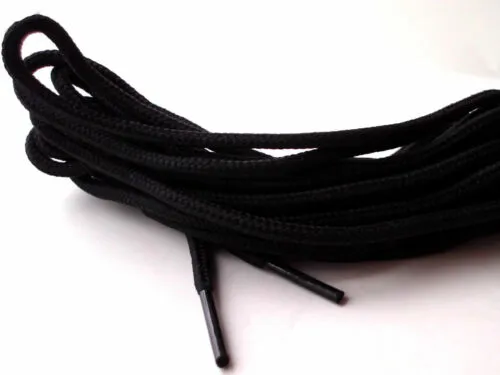 Boot Laces Black 210cm 82in Walking Hiking Strong Extra Long Round Bootlaces New