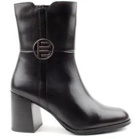 Bugatti Ladies Leather Block Heel Ankle Boot ABQ31