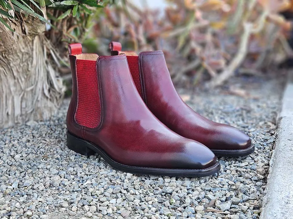 Calfskin Leather Chelsea Boot