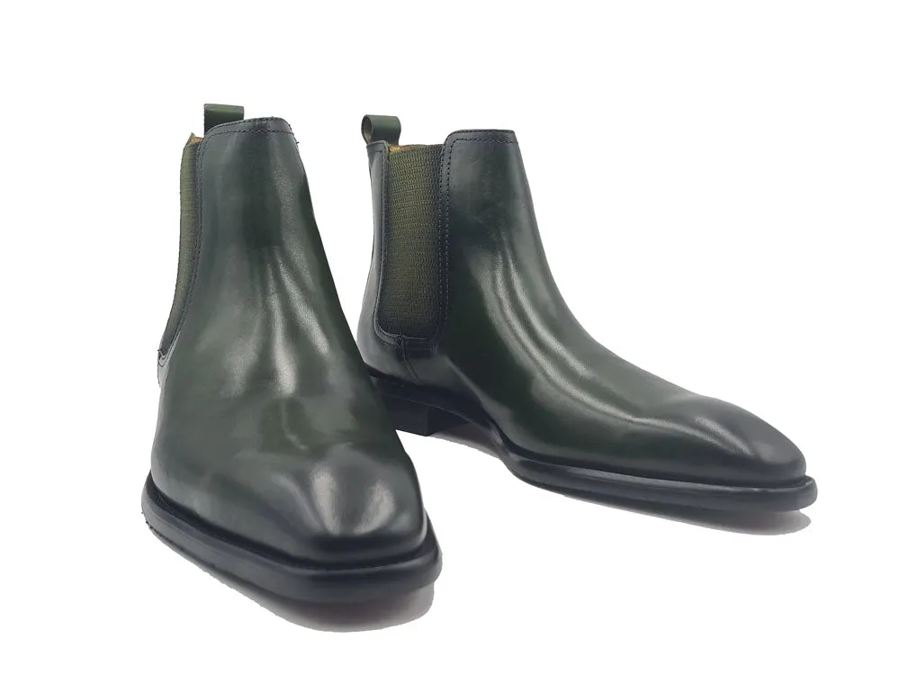 Calfskin Leather Chelsea Boot