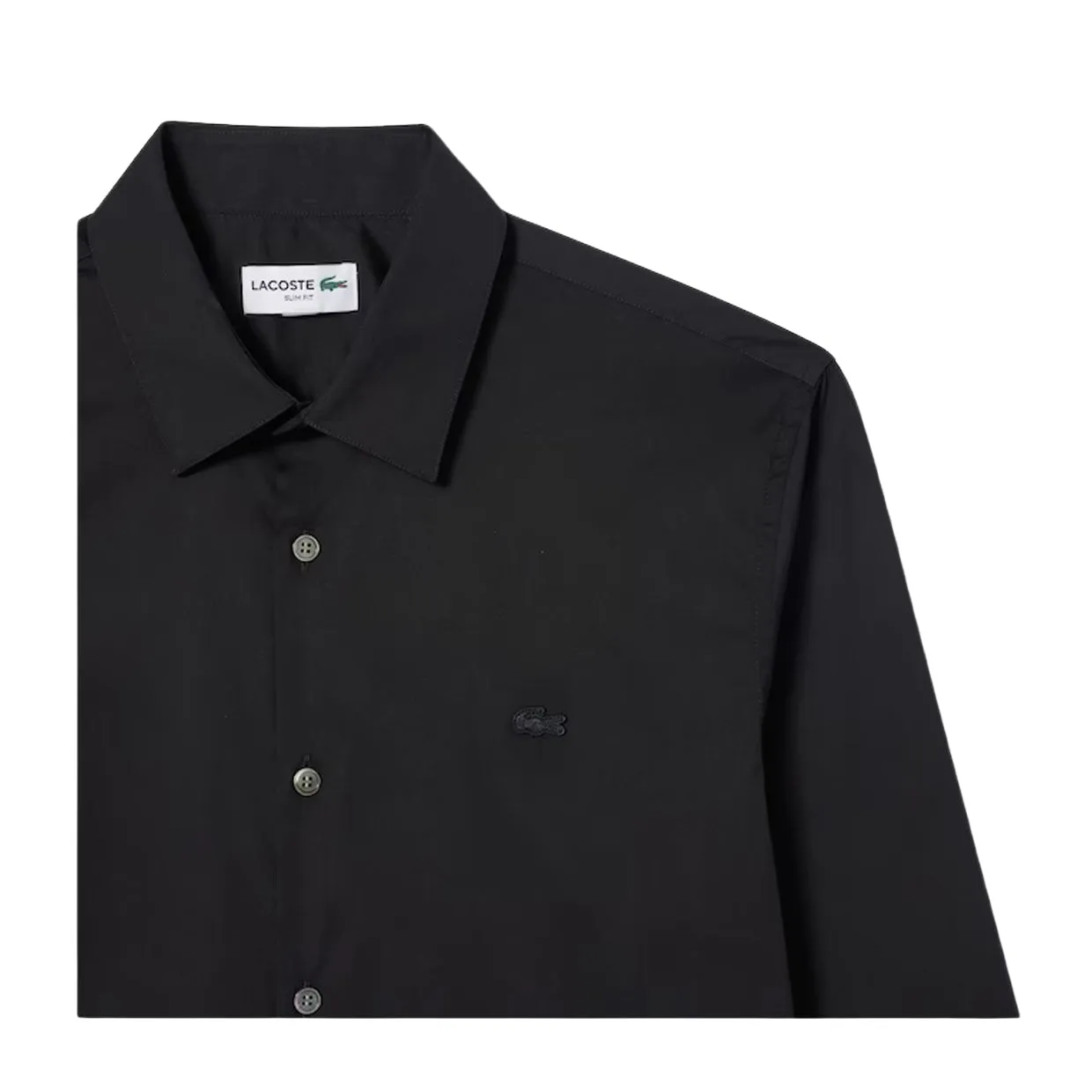 Camicia Uomo Lacoste Colletto Francese Nero