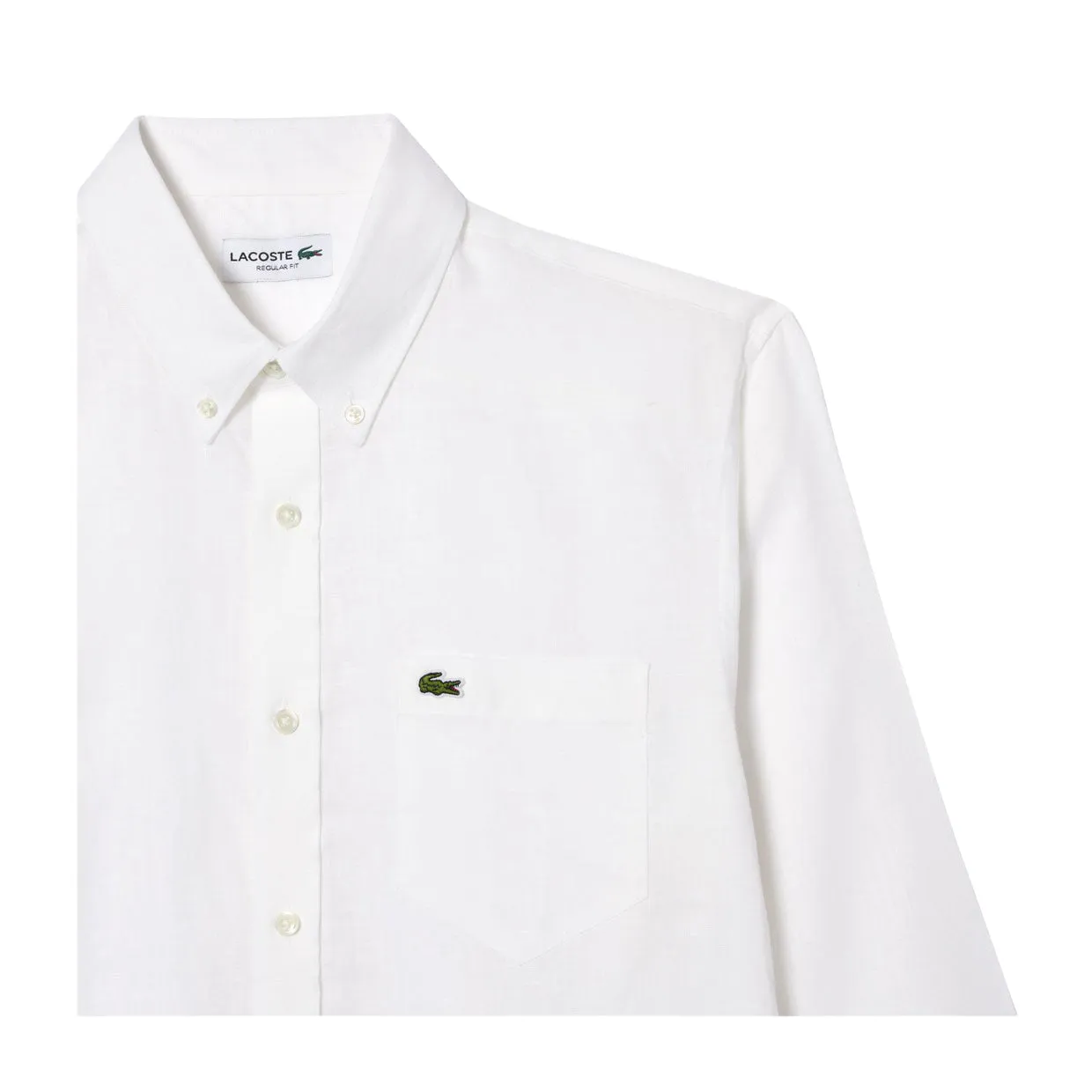 Camicia Uomo Lacoste Lino Bianco