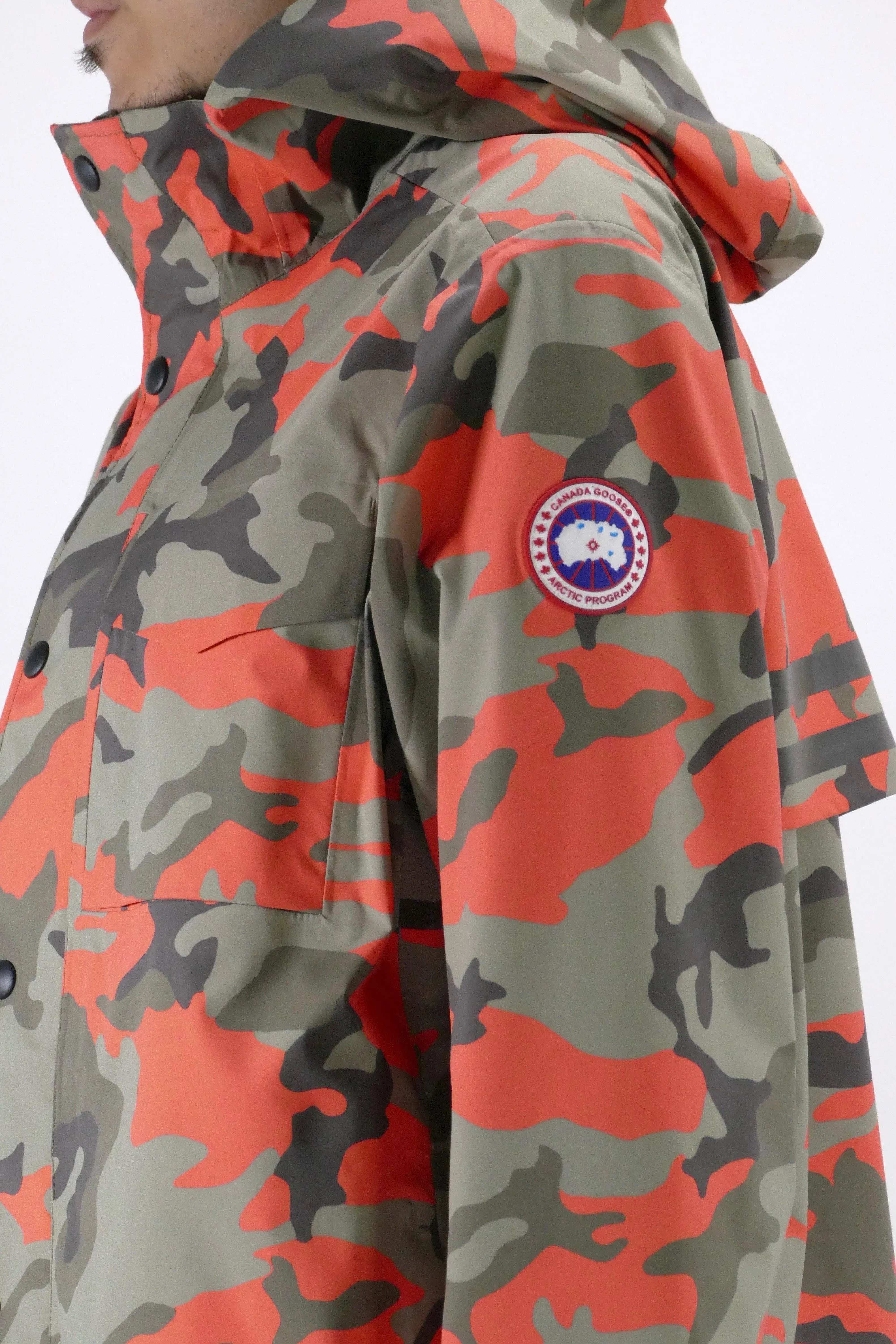 Canada Goose Mens Rain Jacket Nanaimo - Fire Bud Camo