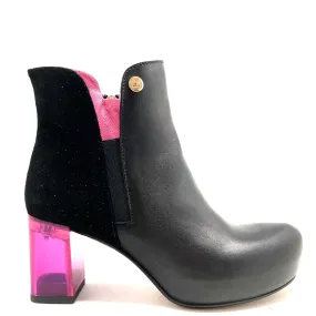 Canal -Ankle boot Black/Fuchsia