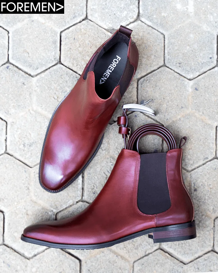 CARDIZ | Ox Blood Chelsea Boots With Matching Belt