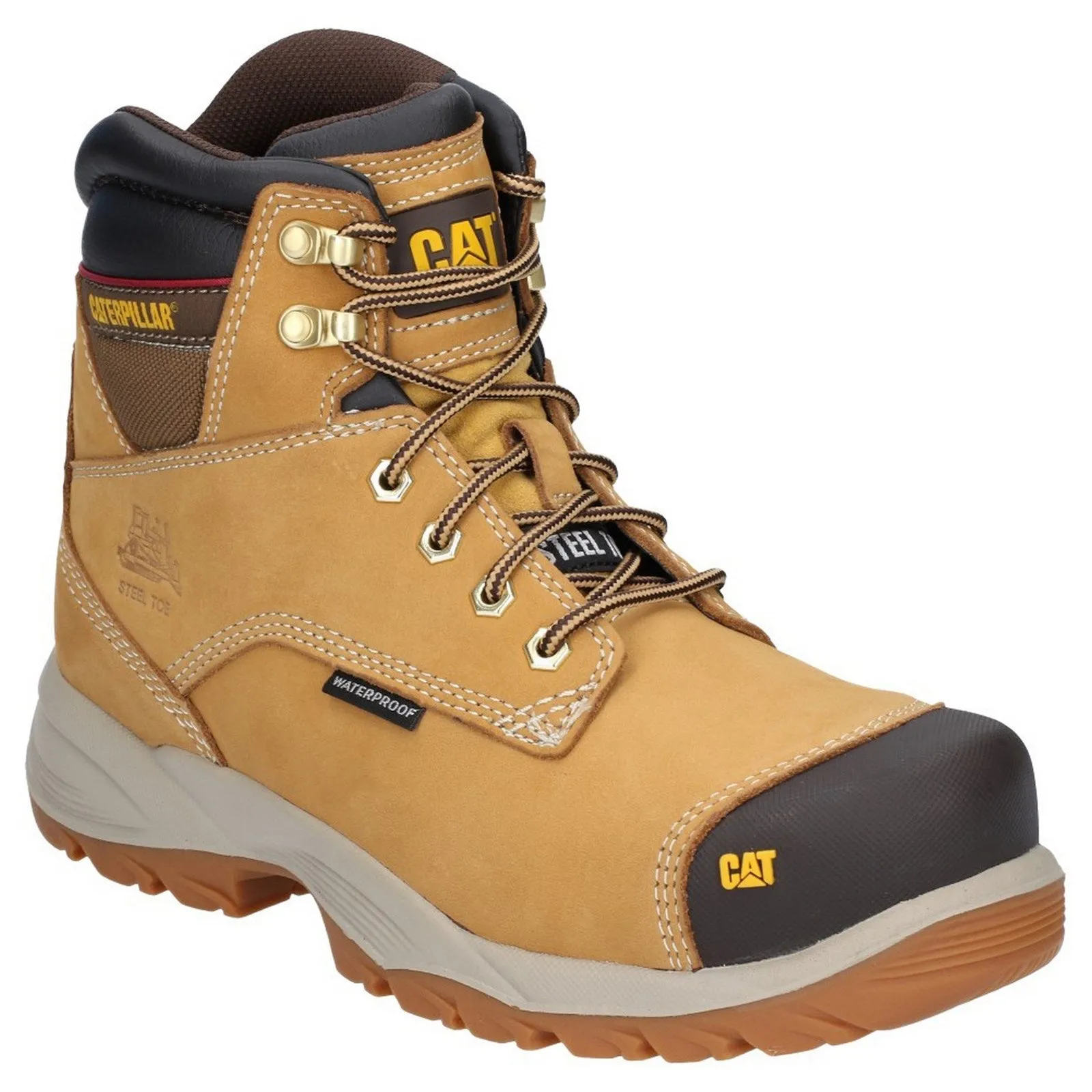 Sure, heres an optimized title for the e-commerce product:

Caterpillar Spiro Mens Steel Toe Safety Work Boots - Durable, Slip-Resistant, Comfortable Construction Footwear