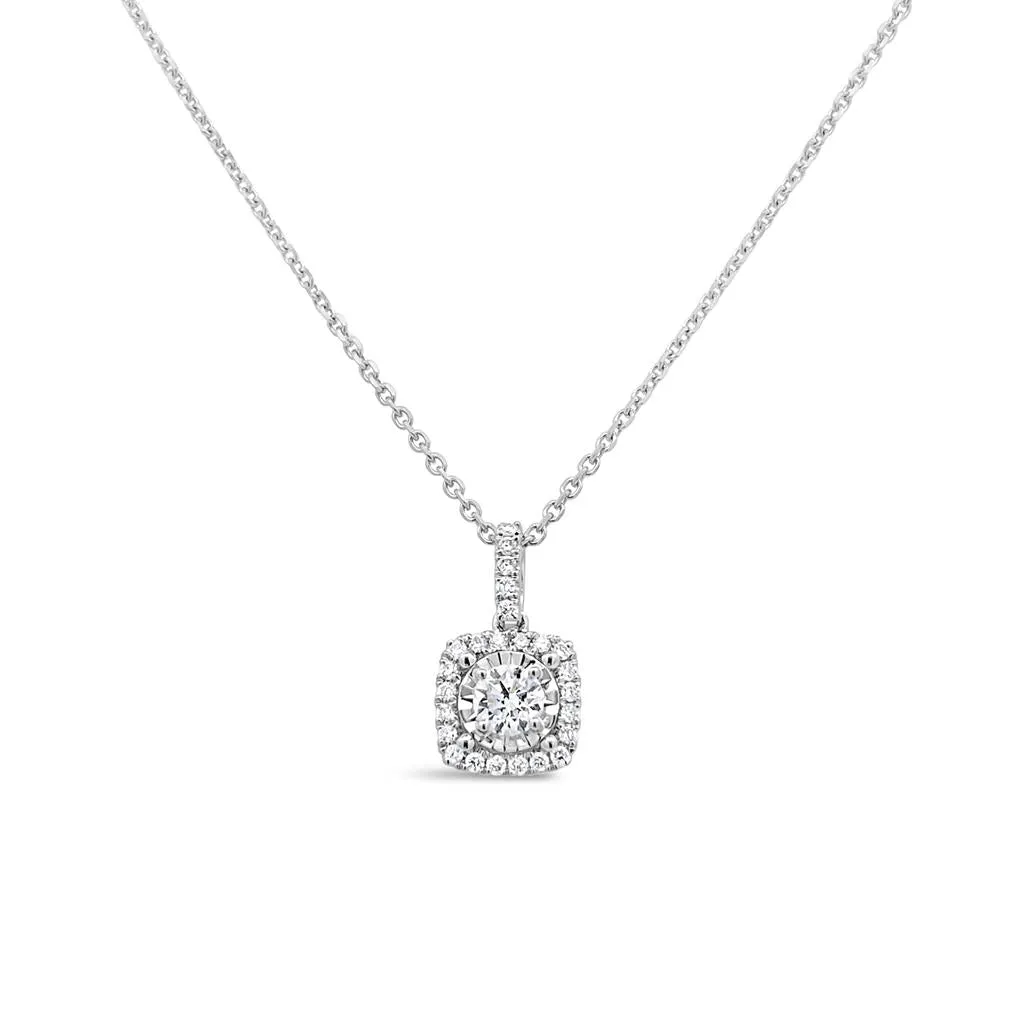 Clara by Martin Binder Diamond Halo Necklace (0.55 ct. tw.)