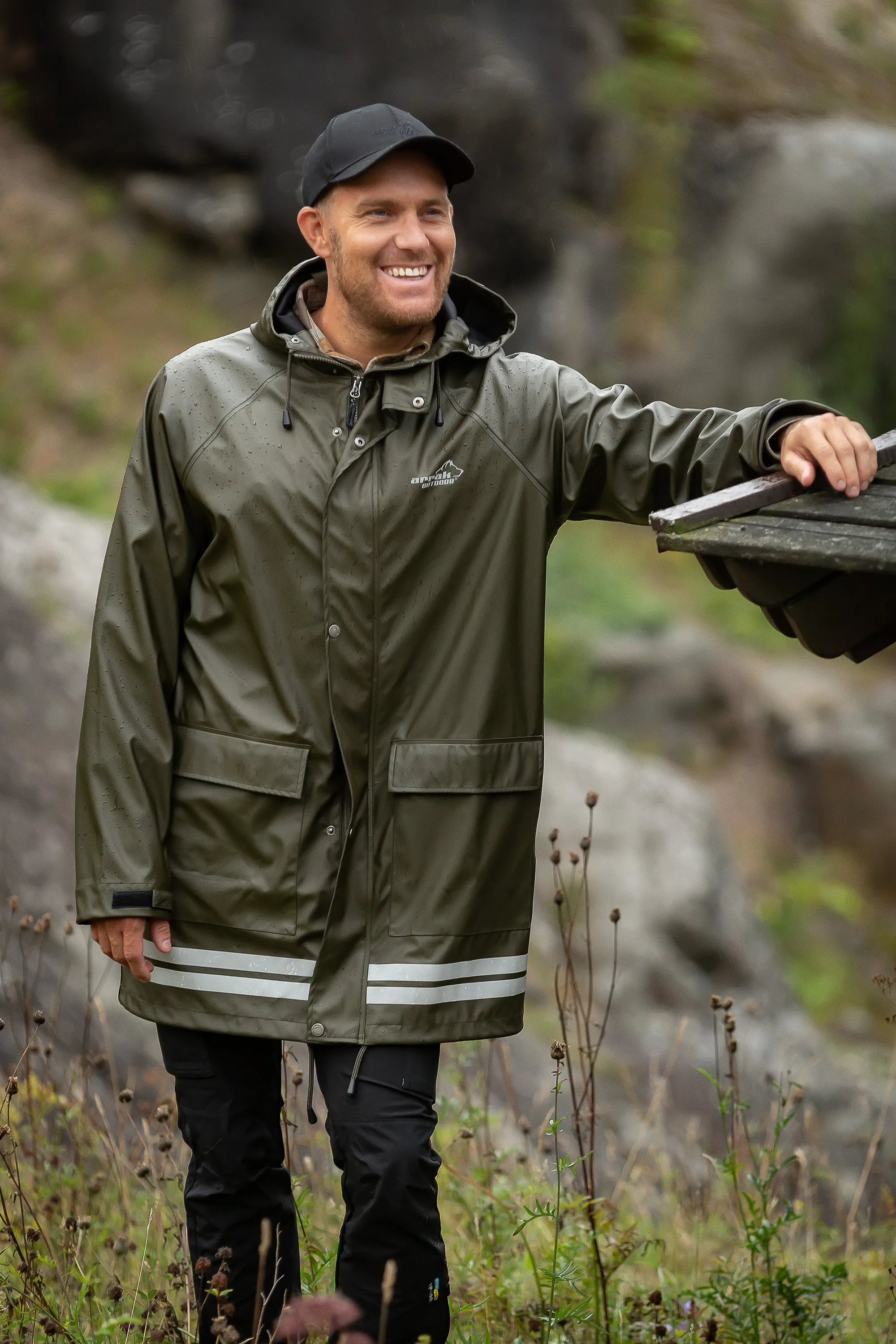 Classic Unisex Rain Coat (Olive) Final Sale