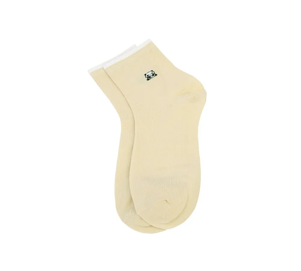 Cotton Quarter Crew Socks One Pair