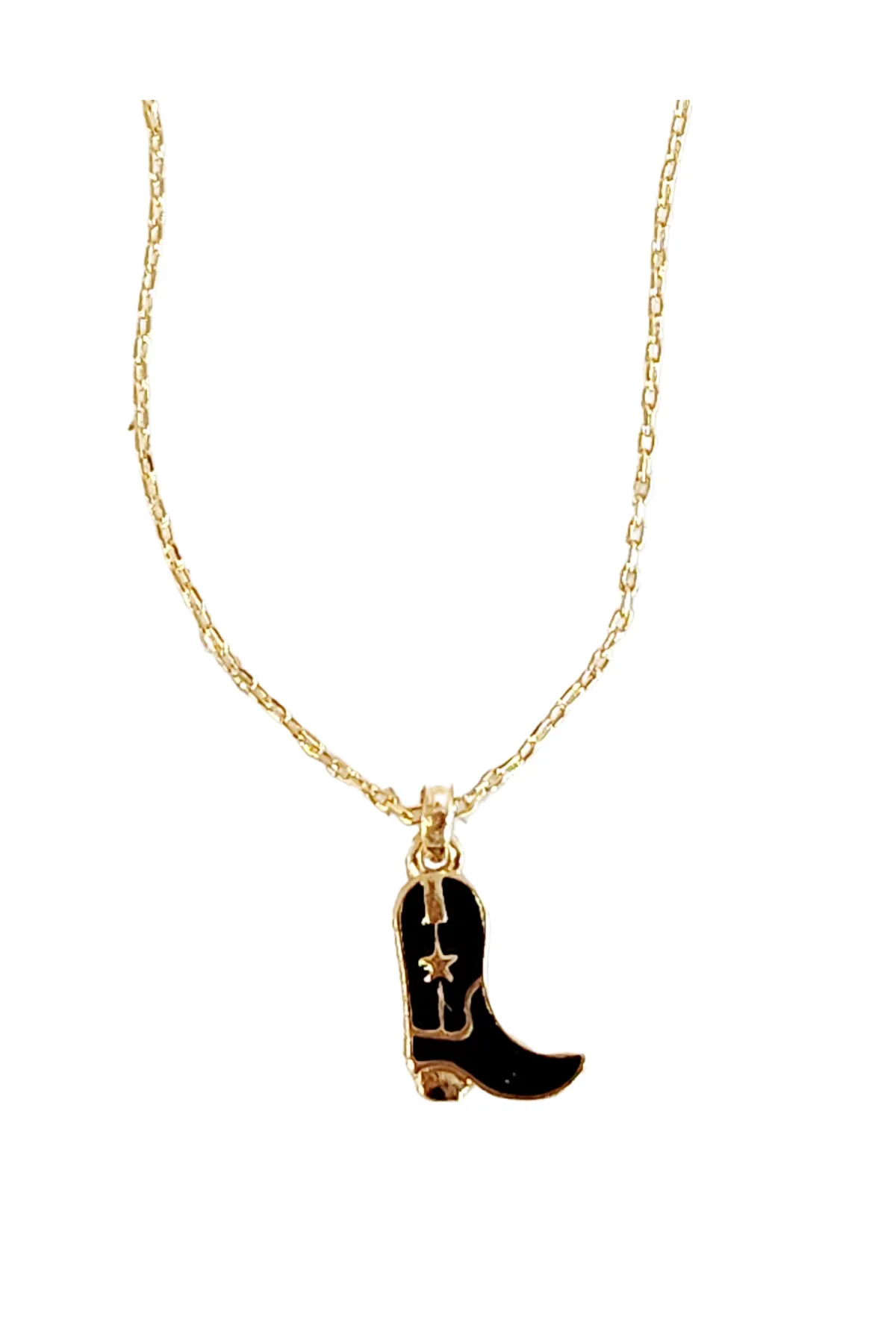 Cowboy Boot Pendant Necklace