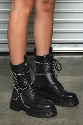 Cyrus Chain Boots [Last size 10, 12]