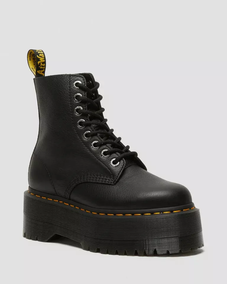 Doc Martens Women's 1460 PASCAL MAX LEATHER PLATFORM BOOTS (Black)