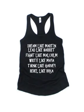 Dream like Martin Women's Black History Tank