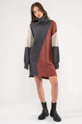 Elegant Eileen Turtleneck Sweater Dress for Women