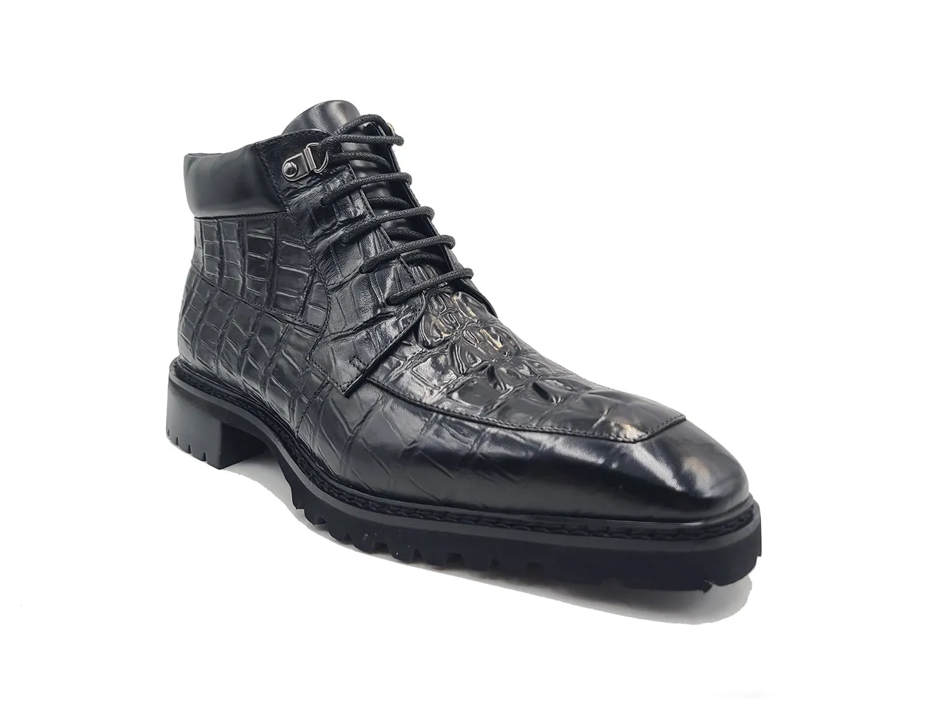 Embossed Alligator Brogue Boot