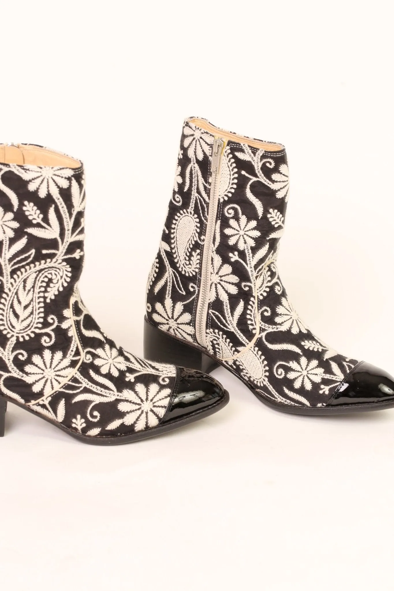 EMBROIDERED SILK PAISLEY BOOTS OWEN